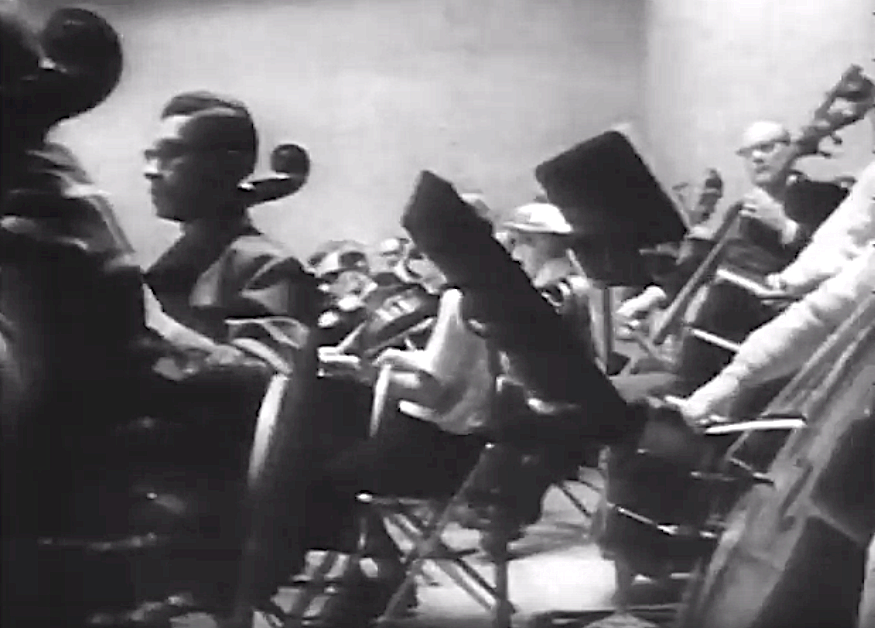 Year 1967 rehearsing with William Steinberg and the Pittsburgh Symphony at Syria Mosque in Pittsburgh the Symphony No.7 by Gustav Mahler