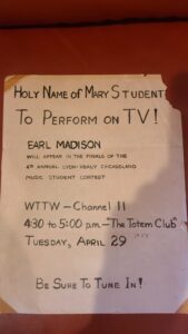 holy name of mary student to perform on tv