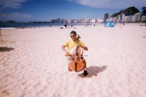Earl Madison playing on the beach in Rio De Janeiro Nov 1996